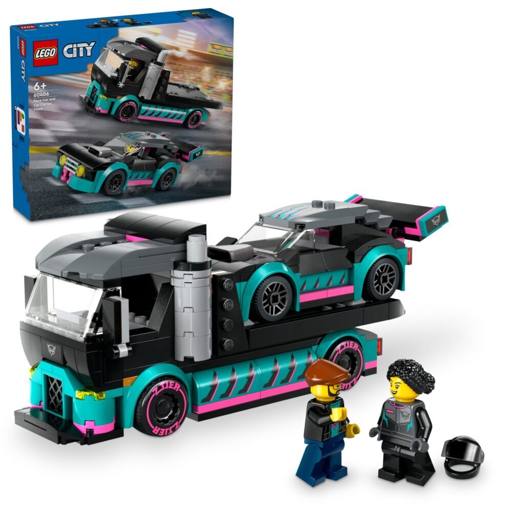LEGO® CITY 60406 Trkaći auto i kamion za prijevoz automobila