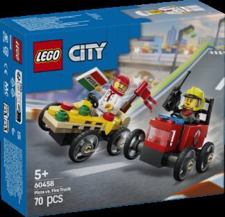 LEGO® CITY 60458 Auto dostavljača pizze vs. vatrogasno vozilo u utrci