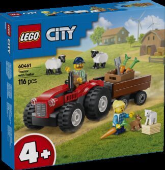 LEGO® CITY 60461 Crveni traktor s prikolicom i ovce