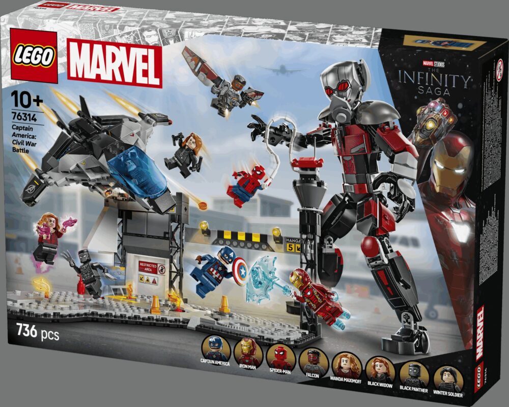 LEGO® SUPER HEROES 76314 Bitka iz filma Kapetan Amerika: Građanski rat