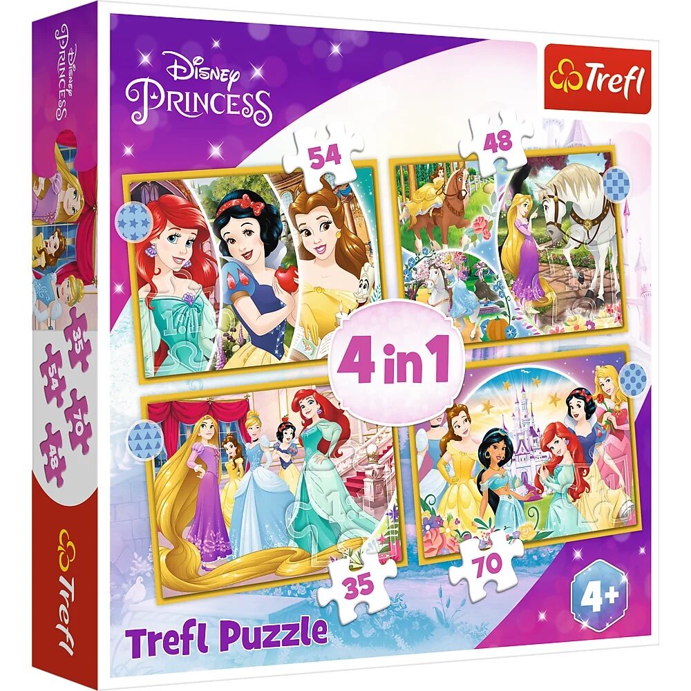TREFL 4u1 puzzle Disney Princess (35,48,54,70) 34385