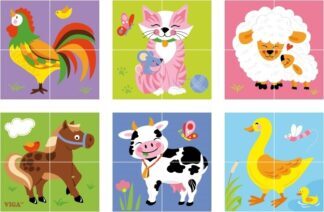 VIGA slagalice kocke životinje na farmi 50835 - Slika 3