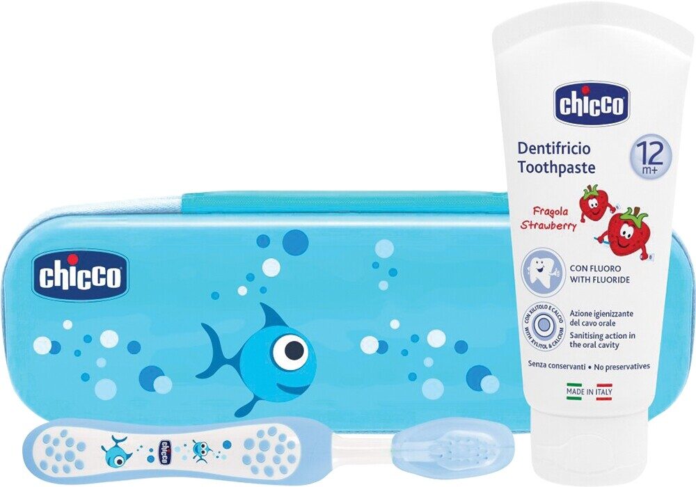 CHICCO zubna četkica set za oralnu njegu blue 6959200