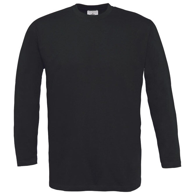 Majica dugi rukavi B&C Exact 190 LSL crna S!!