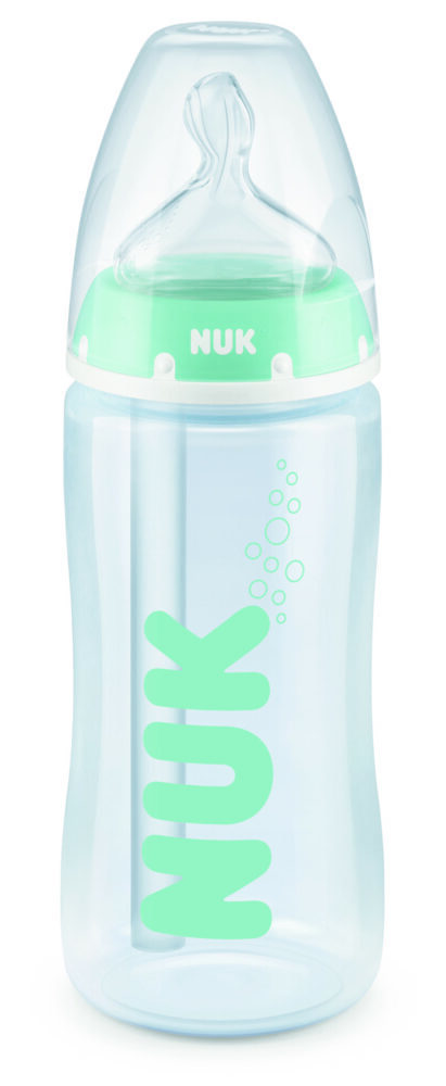 NUK plastična bočica s  pokazivačem temperature, 300 ml, silikon 10216293 - Slika 3