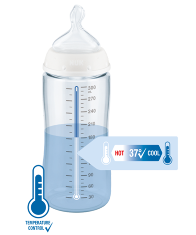 NUK plastična bočica s  pokazivačem temperature, 300 ml, silikon 10216293 - Slika 4