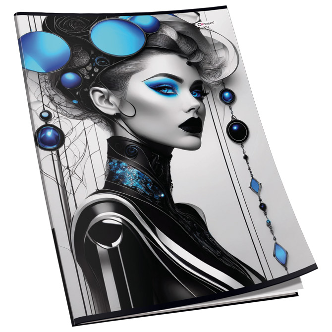 Teka meki uvez A5 crte 40L 80g glitter Connect sortirani motivi