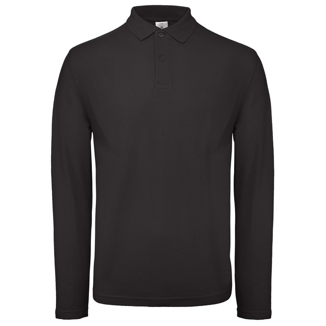 Majica dugi rukavi polo B&C ID.001 LSL 180g crna XL