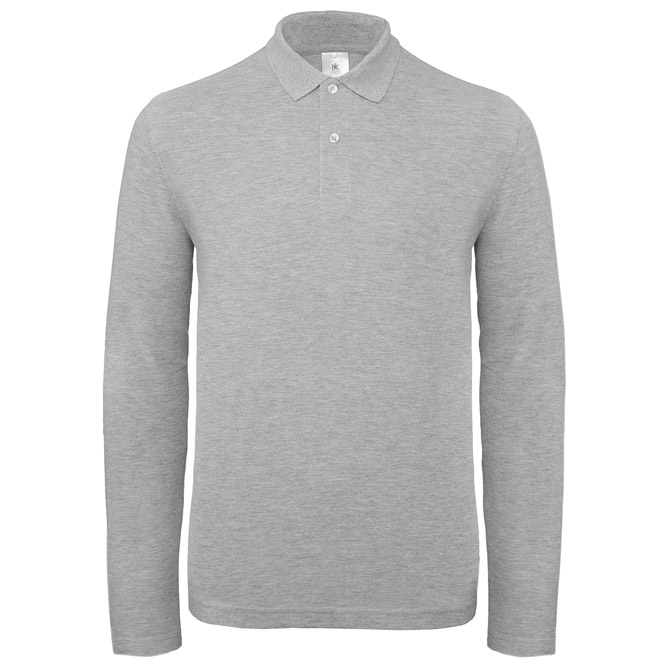 900004810 Majica dugi rukavi polo B&C ID.001 LSL 180g svijetlosiva 4XL - Slika 1