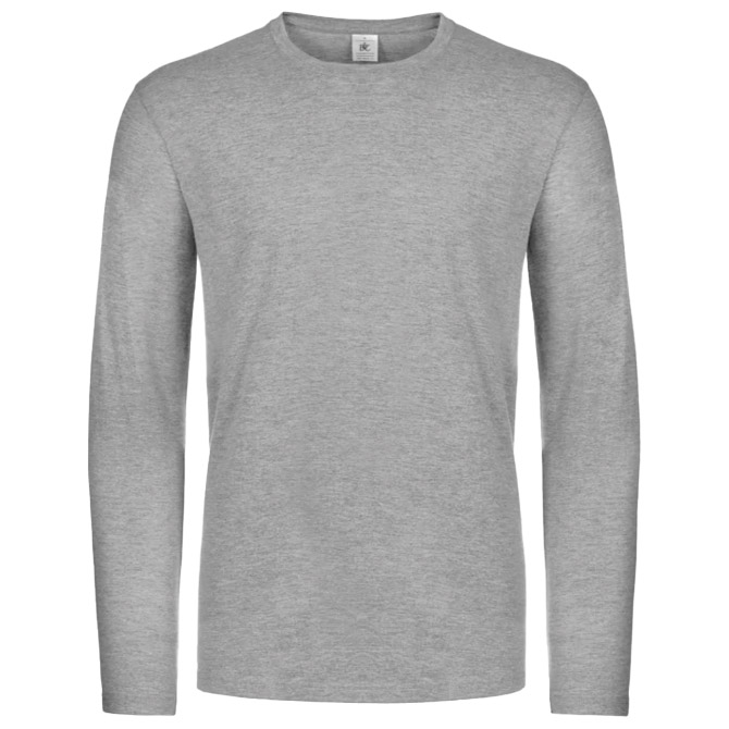 Majica dugi rukavi B&C #E190 LSL svijetlosiva 3XL!!