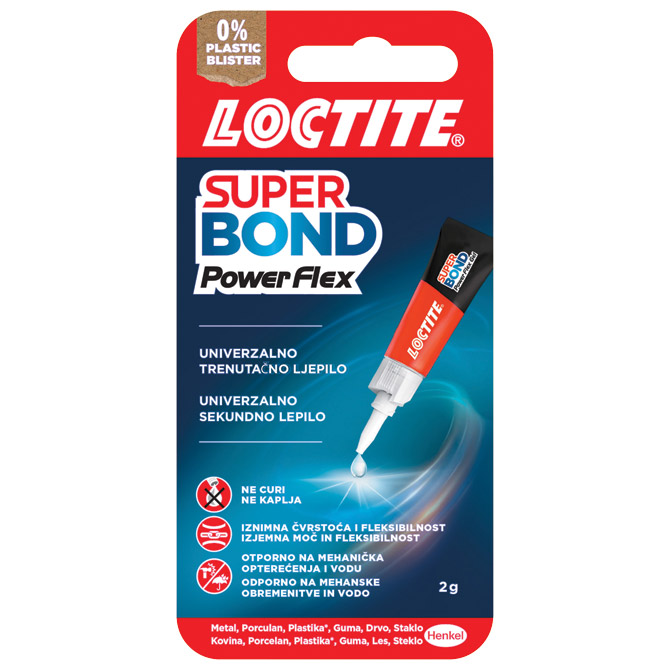 Ljepilo trenutačno  2g Loctite Super Bond  Power Flex gel Henkel 2996221 blister