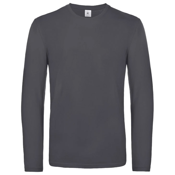 Majica dugi rukavi B&C #E190 LSL tamnosiva XL!!