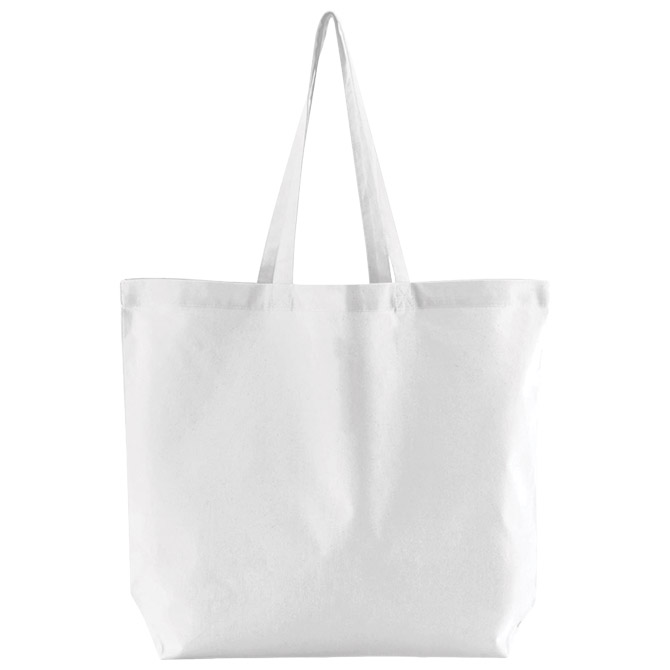 Vrećice za kupovinu pamučna 35x39x13.5 cm duge ručke Maxi Beechfield W165  bijela