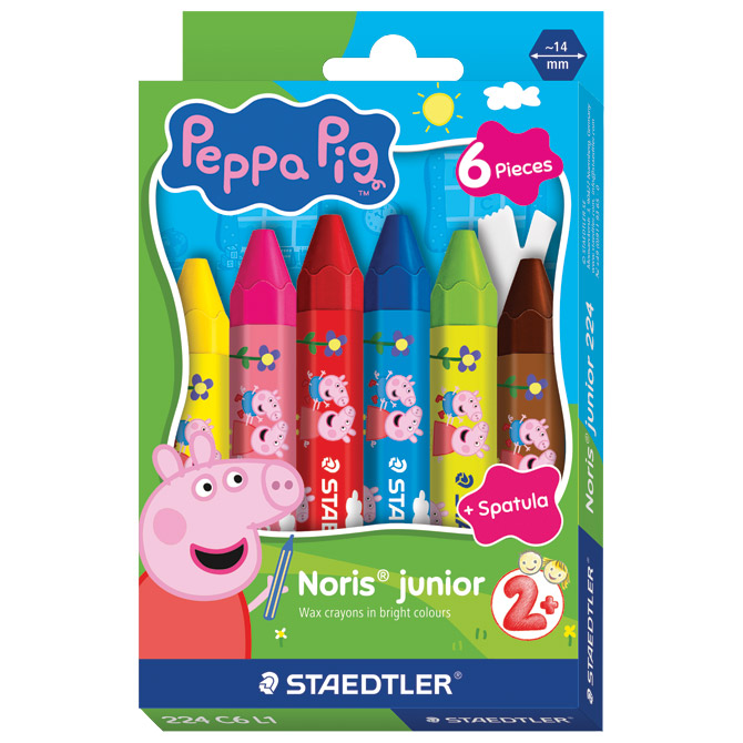 Boje voštane 6boja jumbo Noris Junior Peppa Pig Staedtler 224 C6 L1