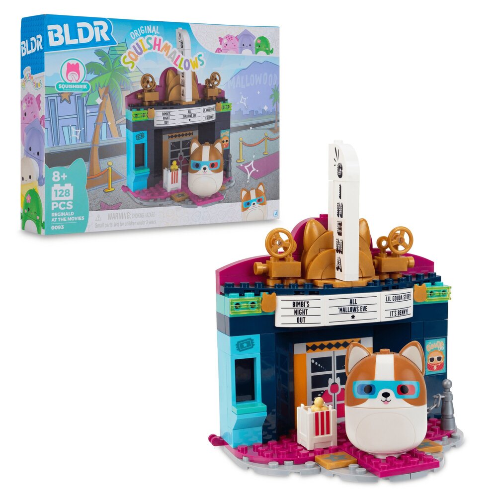 BLDR: SQUISHMALLOWS BUILDING SET - REGINALD AT THE MOVIES WITH REGINALD