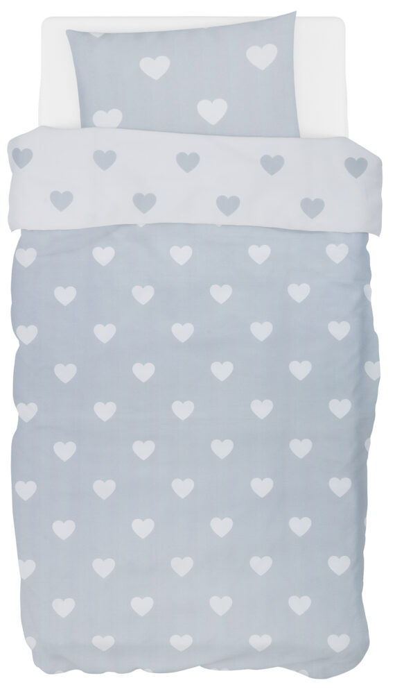 BUBABA BY FREEON posteljina 6 djelna Siva srca grey 83723