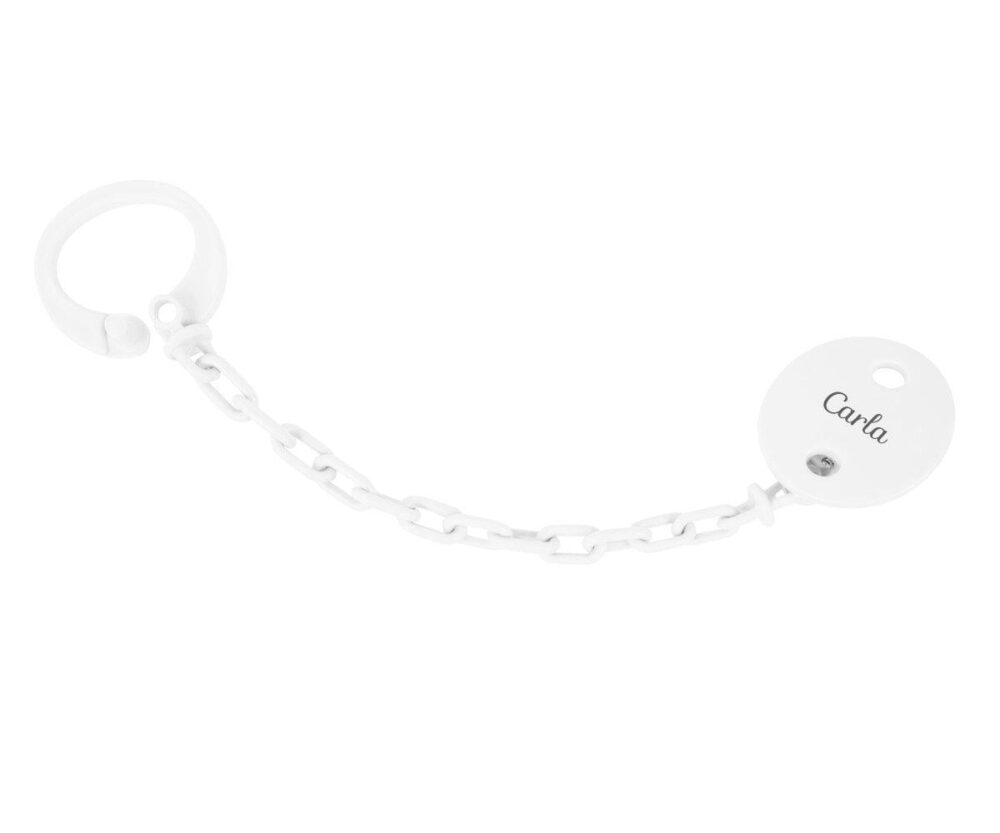 broche redondo nº 156 blanco y cdena color blanco