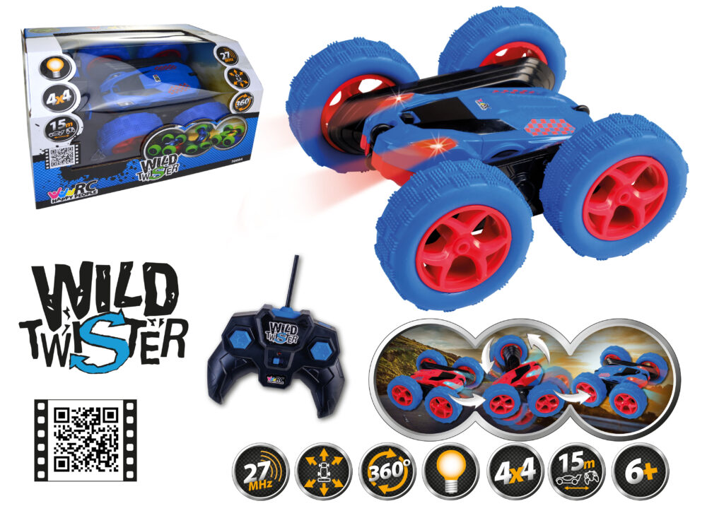 HAPPY PEOPLE auto na daljinsko upravljanje Wild Twister, 17 cm 30094