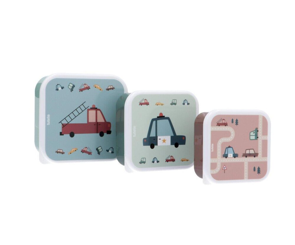 3 Lunch Boxes Vintage Cars