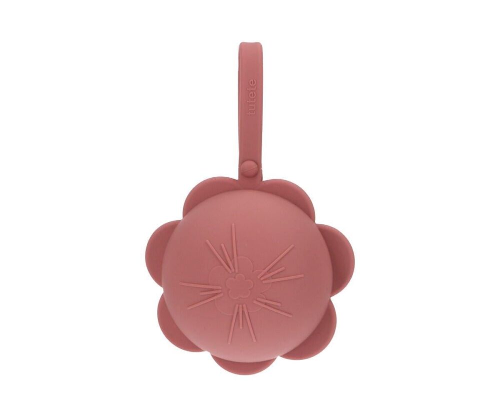 Silicone Pacifier Holder Flower Brick Dust