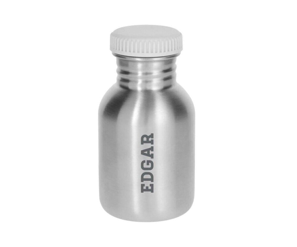 Personalised White Basic Steel Bottle 350ml