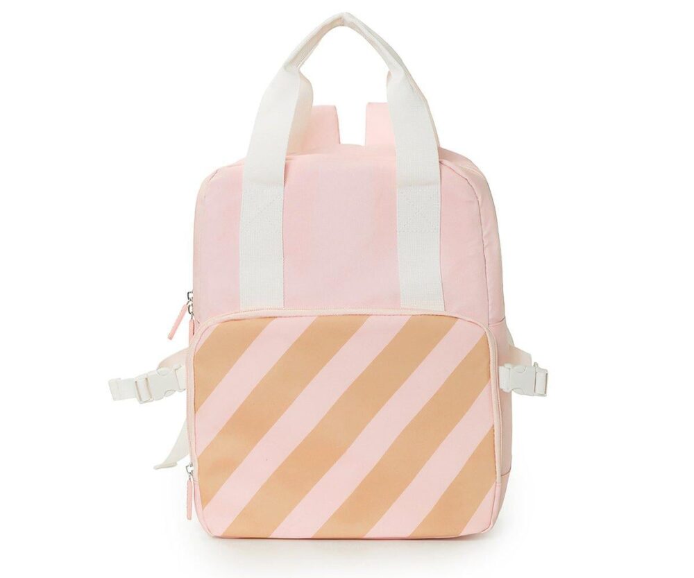 Thermal Backpack Big Stripes Pink Personalised
