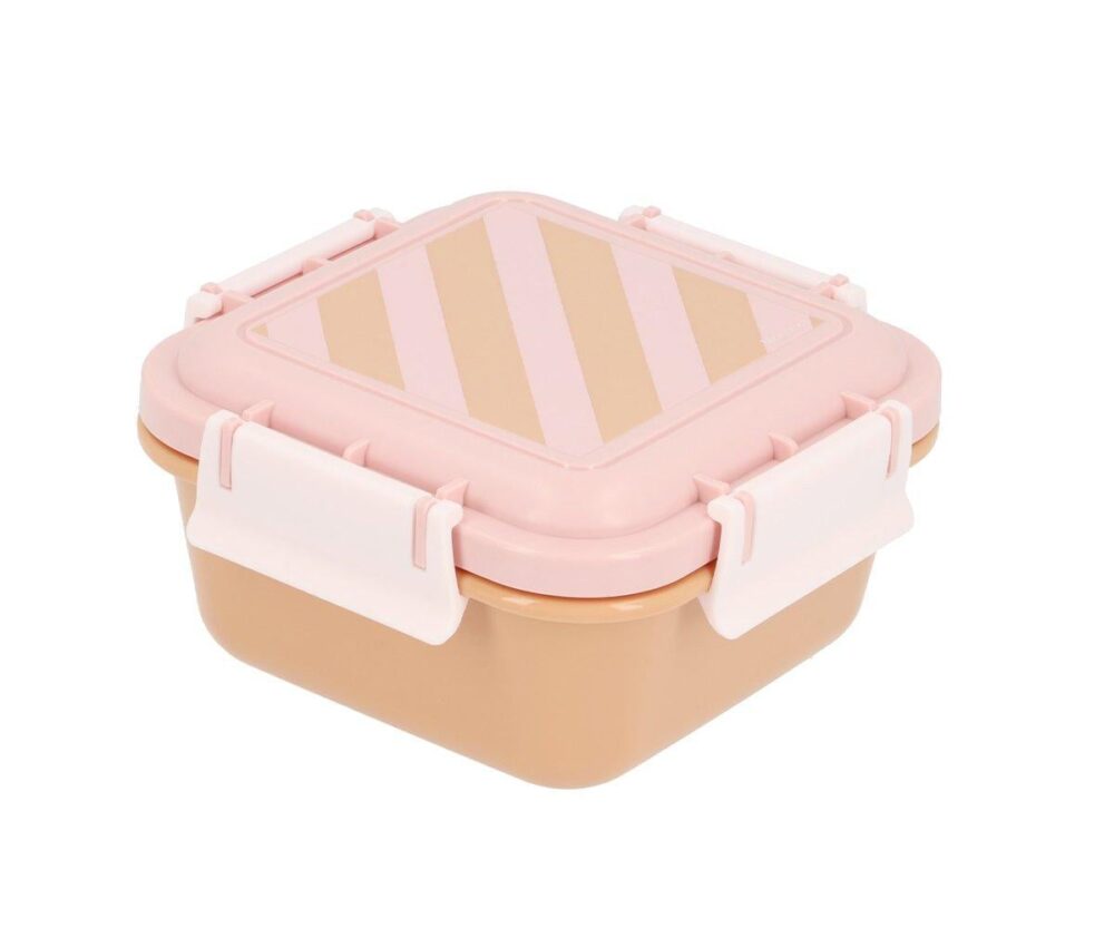 Large Lunch Box Big Stripes Pink