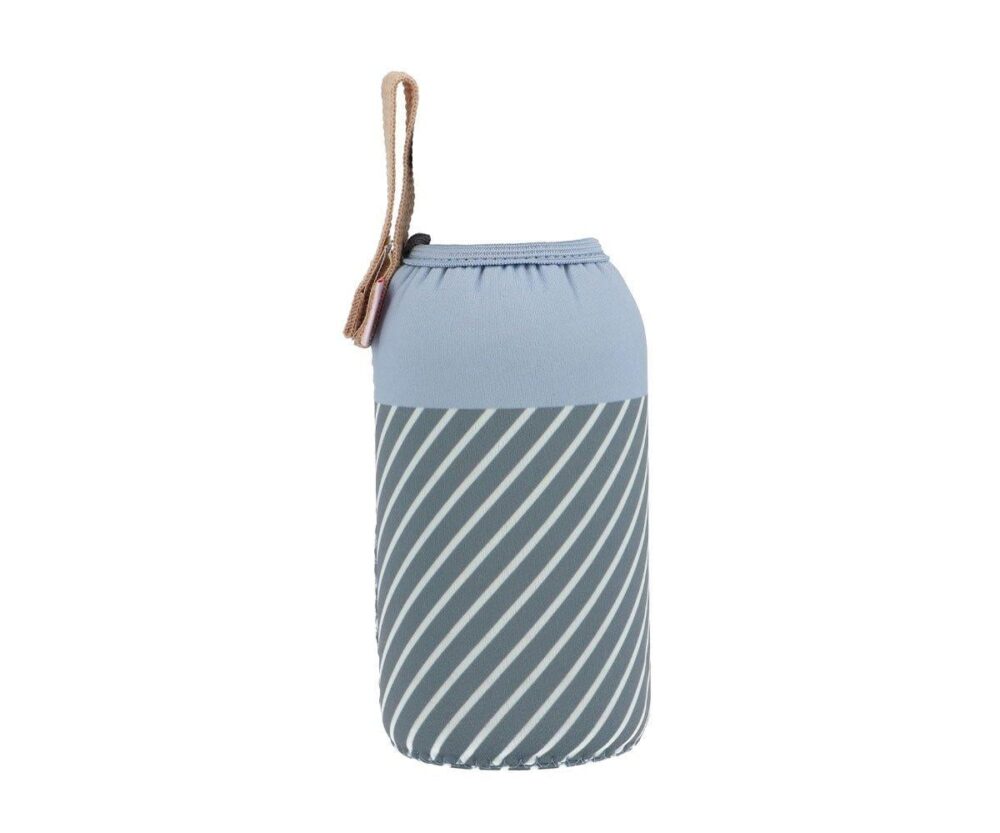 Neoprene Sleeve Stripes Blue 500ml Personalised