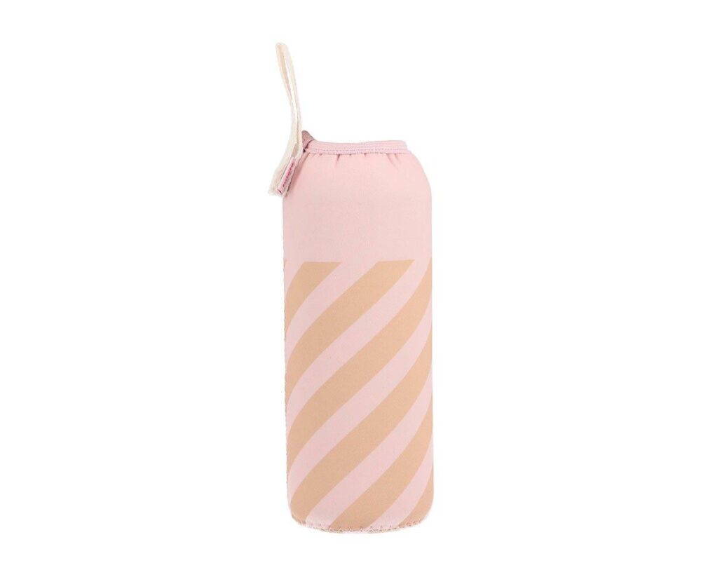 Neoprene Cover Stripes Pink 750ml Personalised