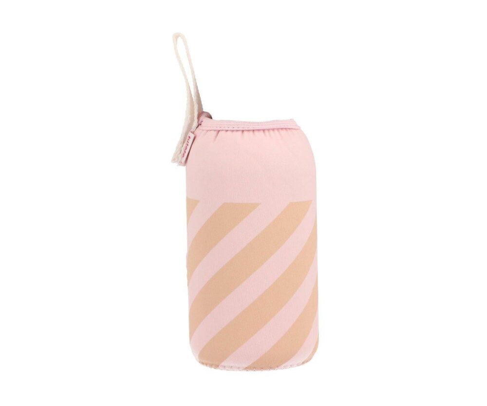Neoprene Sleeve Stripes Pink 500ml Personalised
