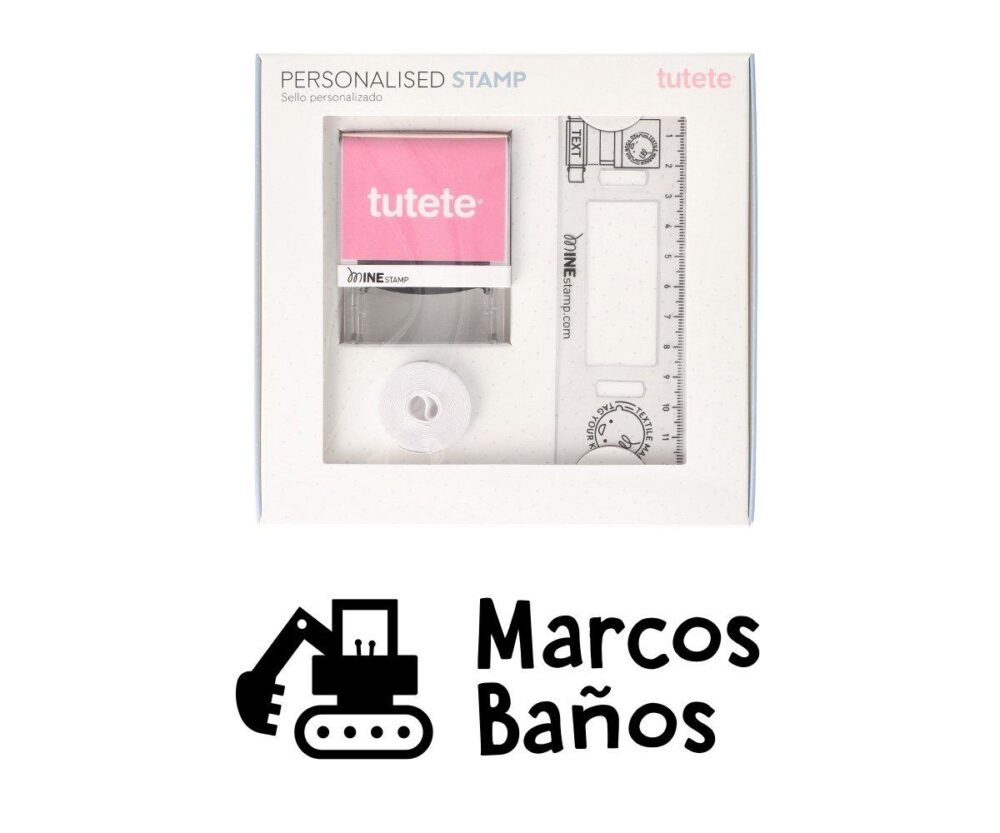 Sello Personalizado Tiburón +  Cinta Blanca para Ropa Oscura