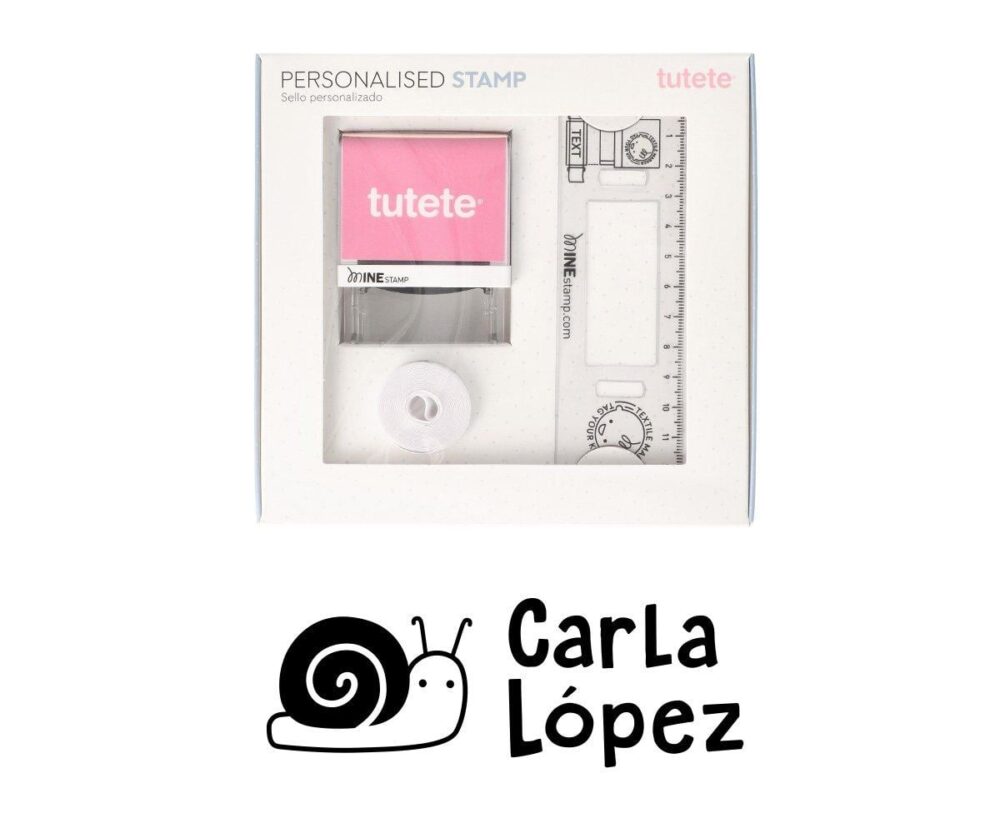 Sello Personalizado Tiburón +  Cinta Blanca para Ropa Oscura