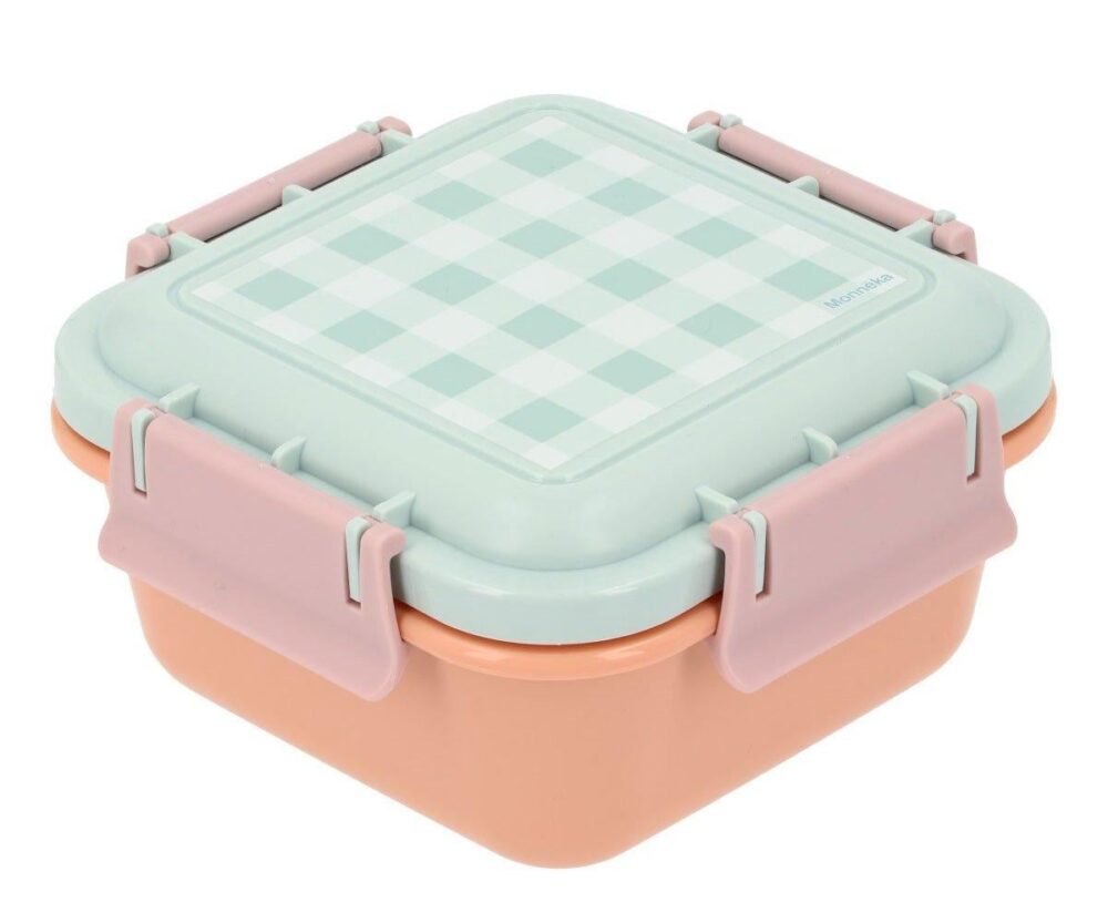 Lunch Box Large Monneka Apricot-Vichy Aqua