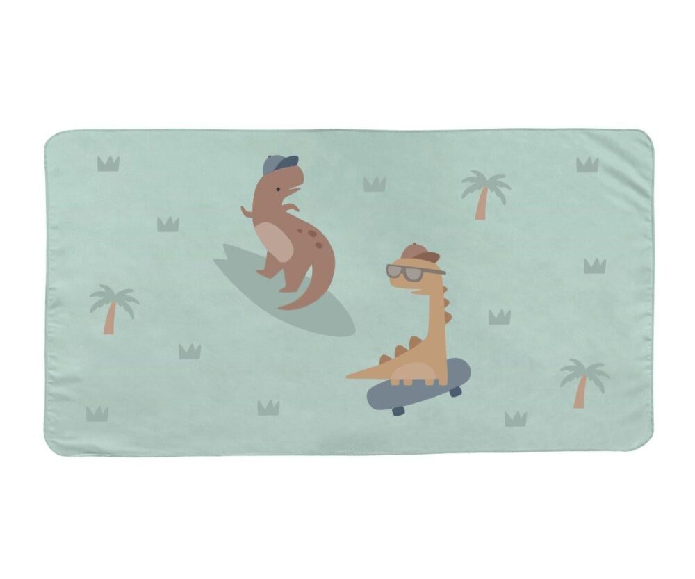 Personalised Microfiber Beach Towel Cool Dinos