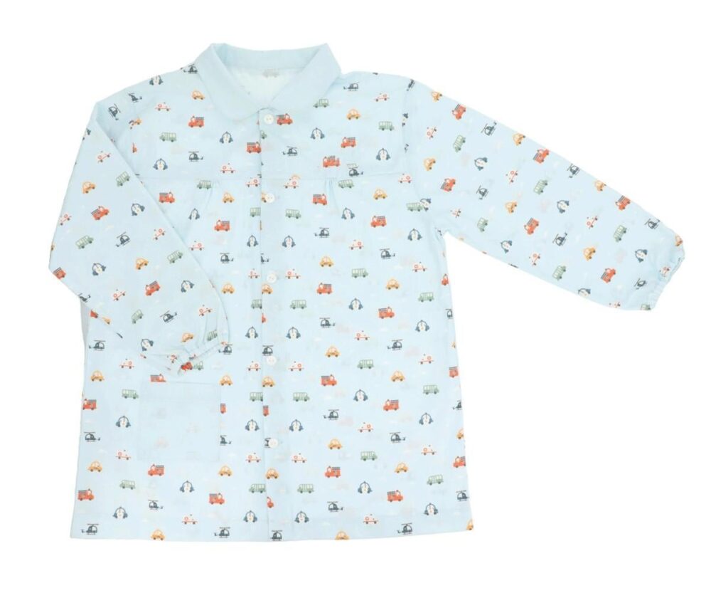 Personalized Buttoned Smock City Cars