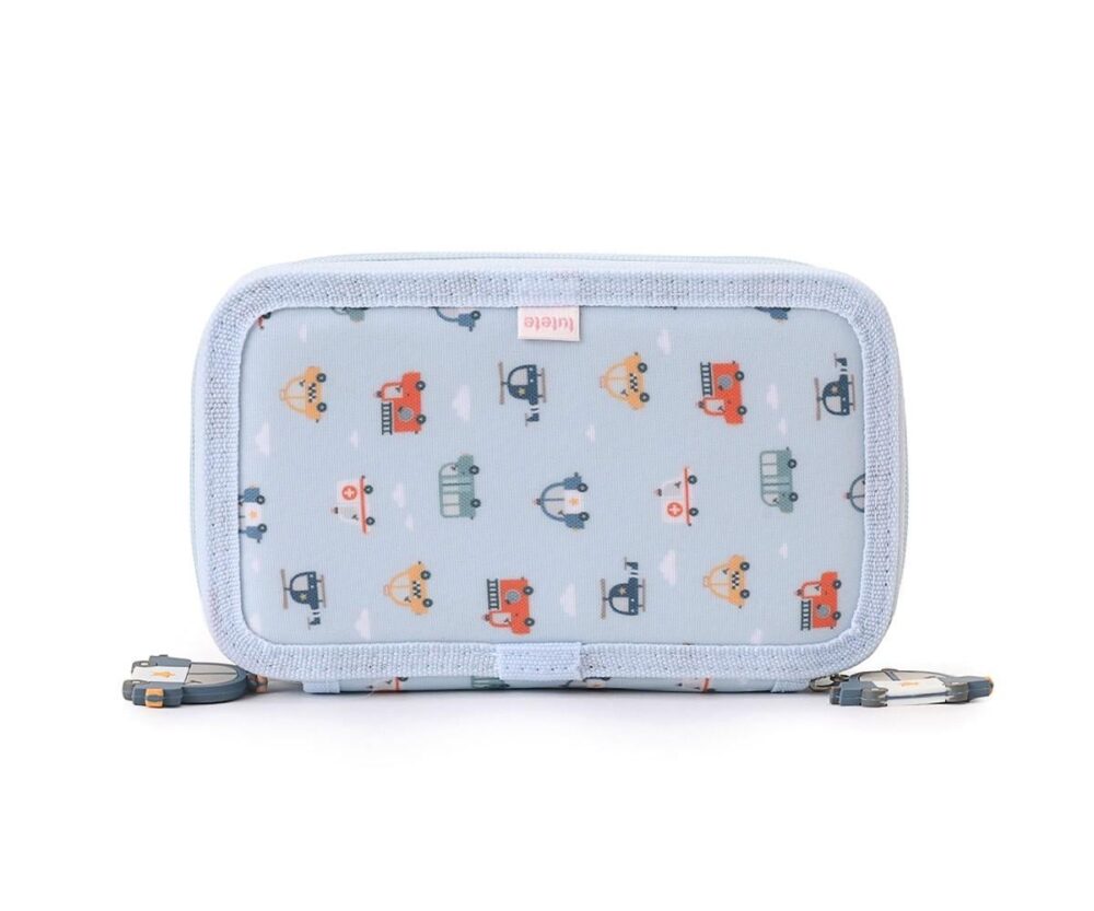 Double Compartment Hard Top Pencil Case City Cars