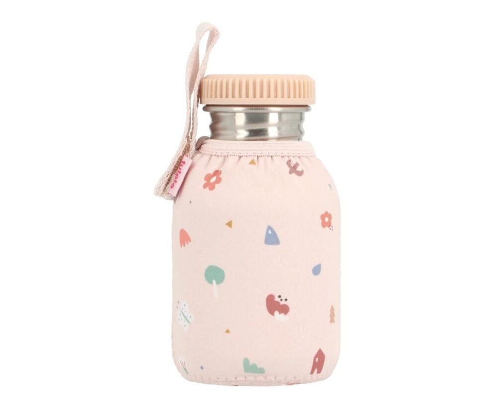 Personalized 350ml Steel Bottle with Sleeve Geometric Nature