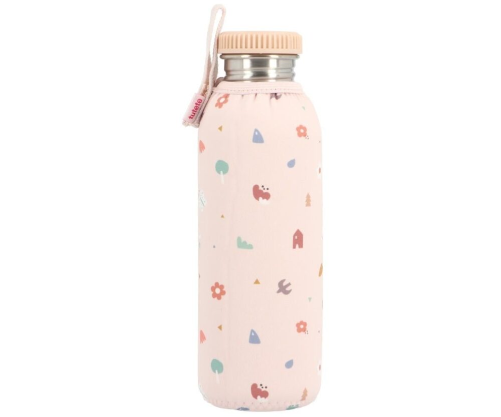 Personalized 750ml Steel Bottle with Sleeve Geometric Nature