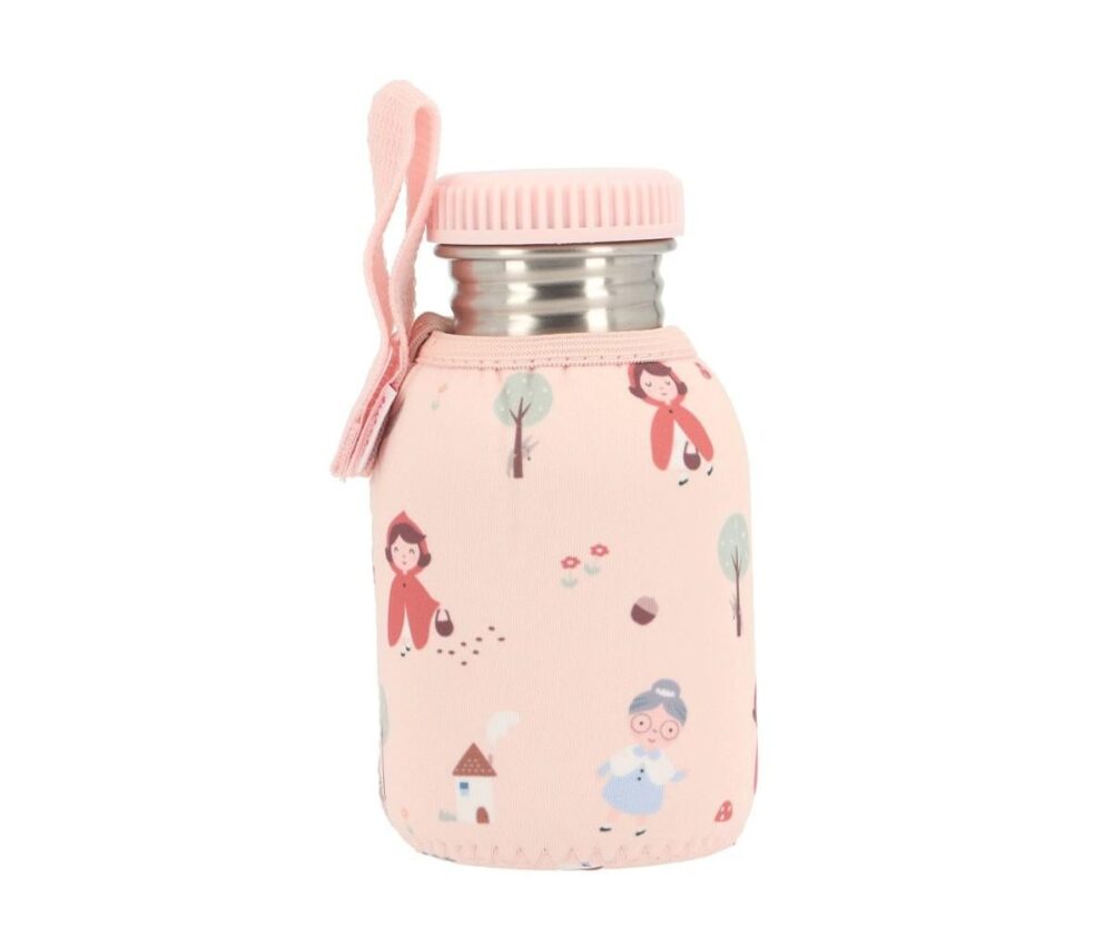 Personalized 350ml Steel Bottle with Sleeve Little Red