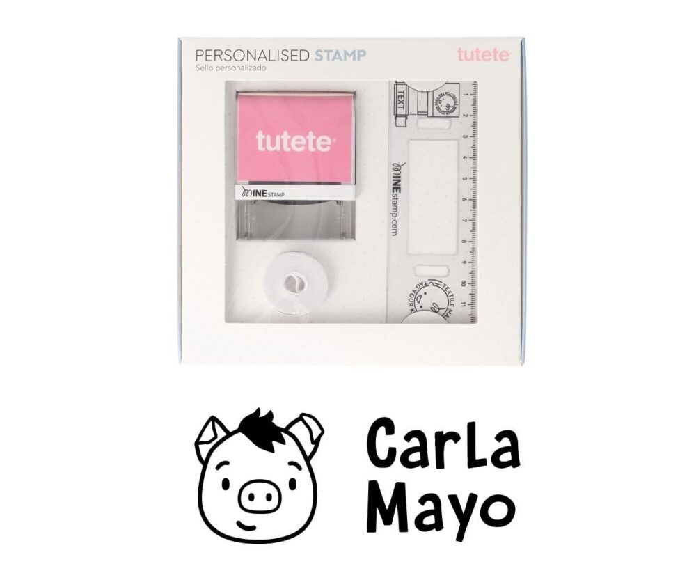 Custom Fabric Stamp Wolf + Dark Garments Ribbon