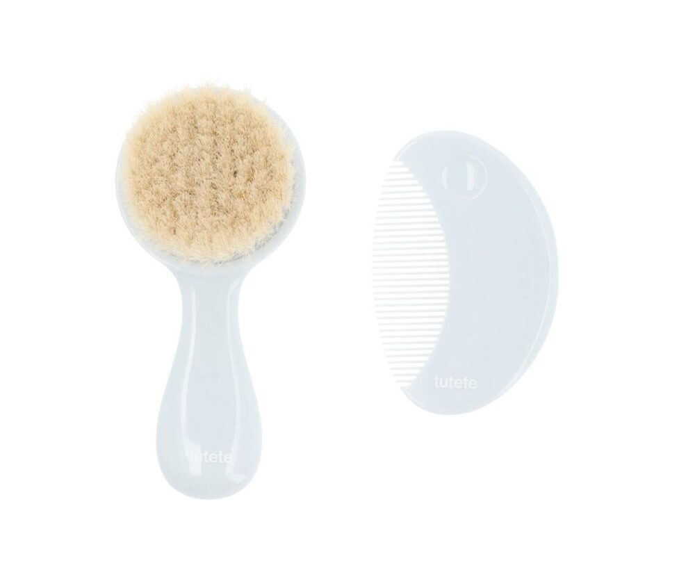 Personalised White Comb and Brush Set Tutete