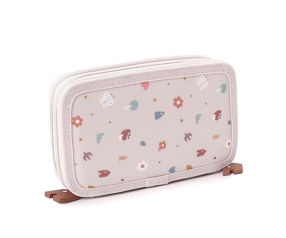 Double Compartment Hard Top Pencil Case Geometric Nature