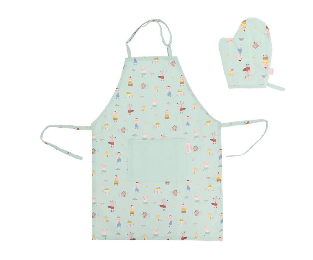 Set Glove and Apron The Three Little Pigs Customizable