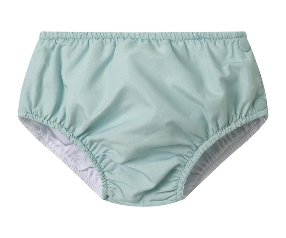 Diaper Swimsuit with Ruffles Stripes Blues & Beyond