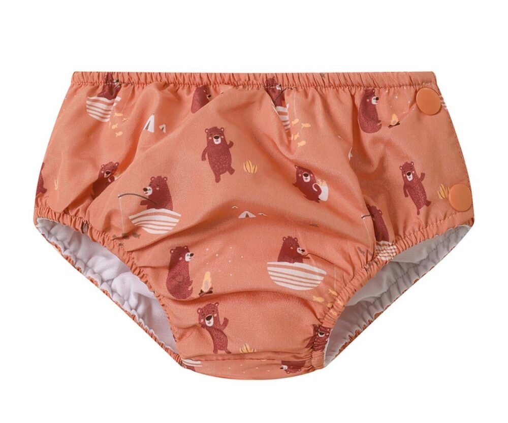 Diaper Swimsuit with Ruffles Camping