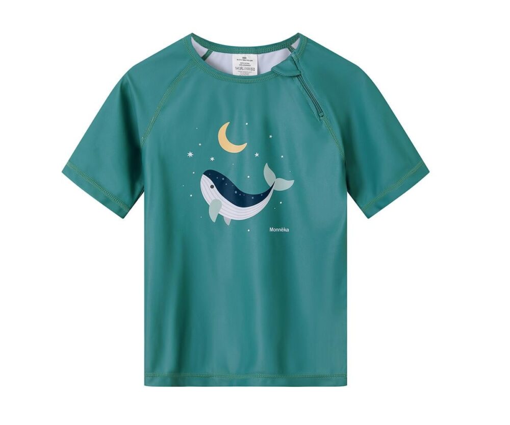 Sun Protection T-Shirt Whale Teal
