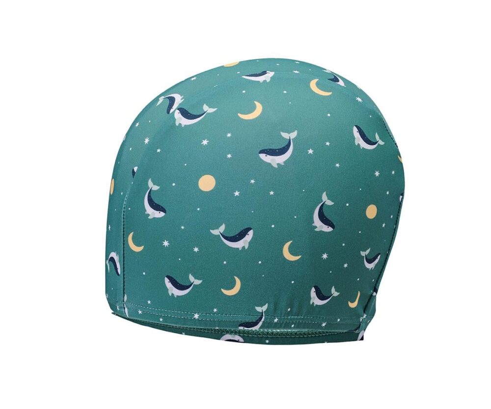 Kids Swim Cap Whale Teal