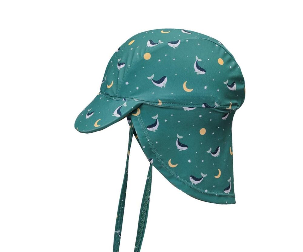 Baby Beach Hat Whale Teal