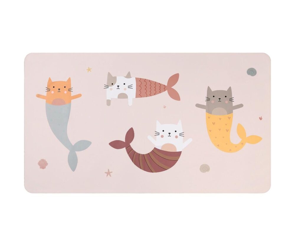 Personalized Microfiber Beach Towel Mermaid Cats