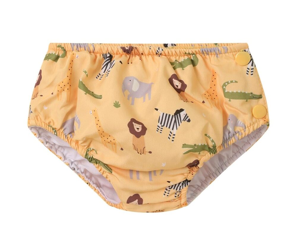 Diaper Swimsuit with Ruffles Wild Animals